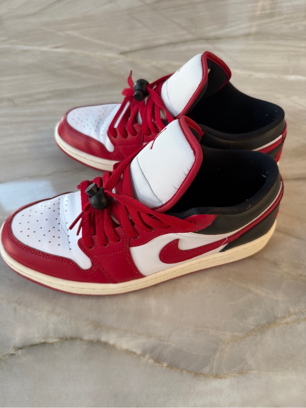 Nike Air Jordan 1 Low Retro Shoes White Black Gym Red DC0774-160 WOMEN SIZE 11 - Picture 6 of 8